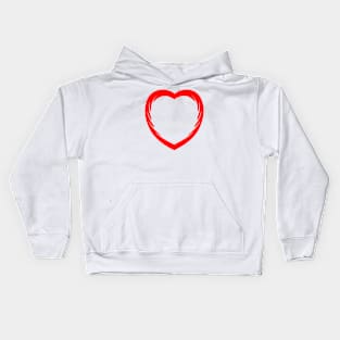 Valentines Abstract Heart Kids Hoodie